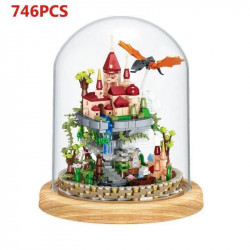 moc dream cloud castle mini bricks toys 01012