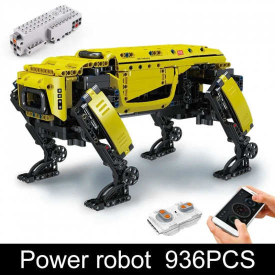 moc expert app rc yellow dog robots stem bricks kids toys moc expert app rc yellow dog robots stem bricks kids toys