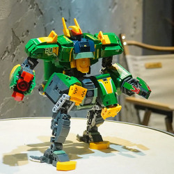 moc expert bad luck beam mecha robot warrior bricks toys