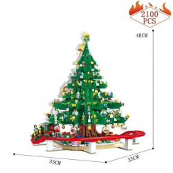 moc expert christmas santa tree house bricks toy