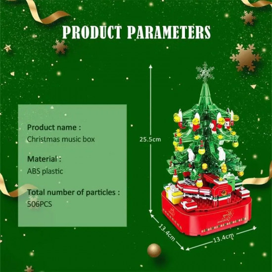 moc expert christmas tree santa music light box bricks kids toys moc expert christmas tree santa music light box bricks kids toys