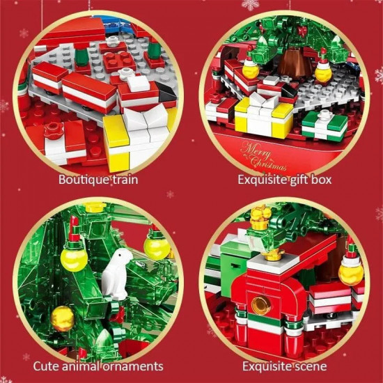 moc expert christmas tree santa music light box bricks kids toys moc expert christmas tree santa music light box bricks kids toys