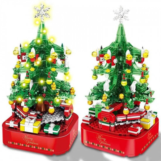 moc expert christmas tree santa music light box bricks kids toys moc expert christmas tree santa music light box bricks kids toys