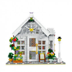 moc expert city sunshine flower store led bricks toy 031061
