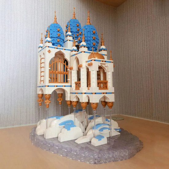 moc expert creator city sky castle bricks toy 16015 moc expert creator city sky castle bricks toy 16015