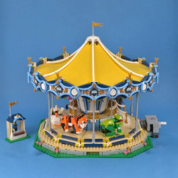 moc expert creator street city carousel bricks toys