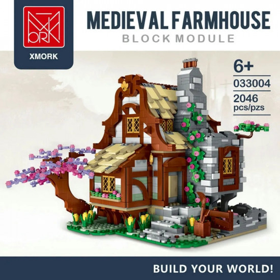 moc expert medieval town farm house bricks toy moc expert medieval town farm house bricks toy