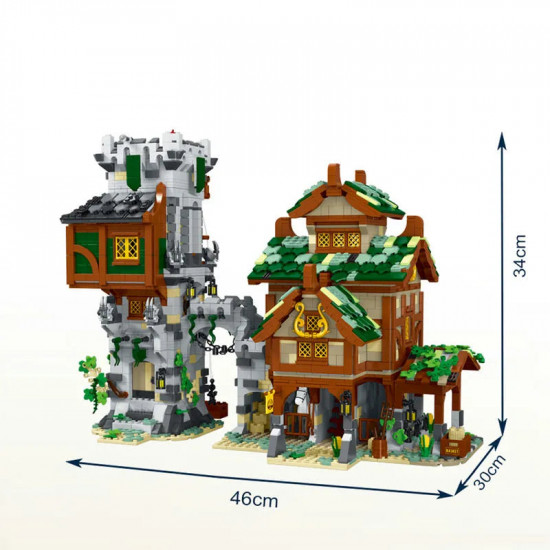 moc expert medieval town stable guard tower bricks toys moc expert medieval town stable guard tower bricks toys