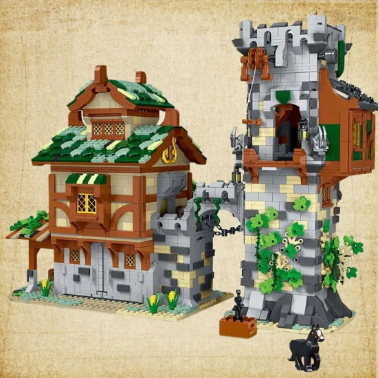 moc expert medieval town stable guard tower bricks toys moc expert medieval town stable guard tower bricks toys