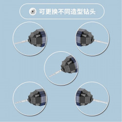 moc expert motorized electric drill bricks kids toys