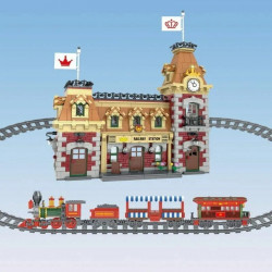 moc expert motorized rc train station bricks toy 11001