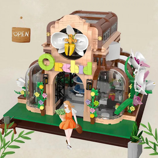 moc expert orchid flower house botanical garden bricks toy moc expert orchid flower house botanical garden bricks toy