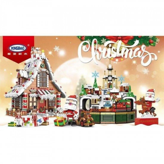 moc expert snow christmas castle music box bricks toys moc expert snow christmas castle music box bricks toys