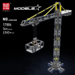 moc expert tech motorized rc app tower crane bricks toy 17004