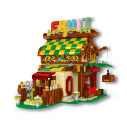 moc expert toon city fruit house led bricks toys 031052