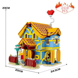 moc expert toon city town villa house led bricks toy