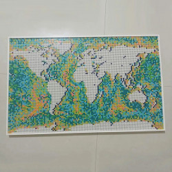 moc expert world map large globe bricks toys 99007
