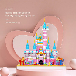 moc experts girls pink princess castle mini bricks toy 92031