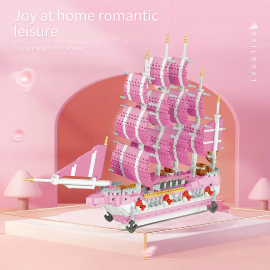 moc experts girls pink princess love sailboat mini bricks toys moc experts girls pink princess love sailboat mini bricks toys