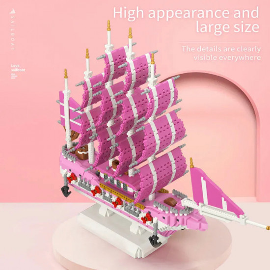 moc experts girls pink princess love sailboat mini bricks toys moc experts girls pink princess love sailboat mini bricks toys