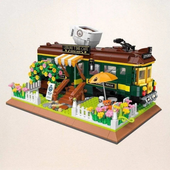 moc experts train coffee house modular mini bricks kids toys moc experts train coffee house modular mini bricks kids toys