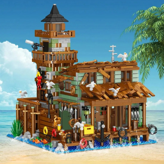 moc fisherman cabin house pier mini bricks toys moc fisherman cabin house pier mini bricks toys