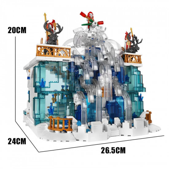 moc girl creative expert princess crystal falls castle bricks toy moc girl creative expert princess crystal falls castle bricks toy