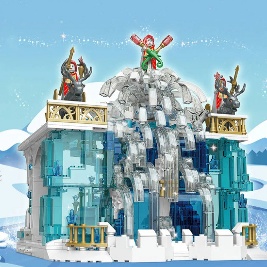 moc girl creative expert princess crystal falls castle bricks toy moc girl creative expert princess crystal falls castle bricks toy