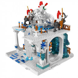 moc girl creative expert princess crystal falls castle bricks toy