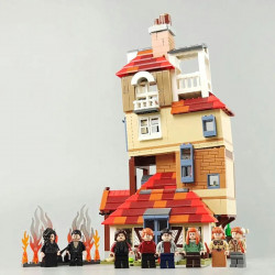 moc harry potter 70070 attack on the burrow bricks toys