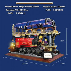 moc harry potter magic railway train station mini bricks toys