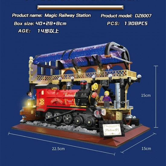 moc harry potter magic railway train station mini bricks toys moc harry potter magic railway train station mini bricks toys