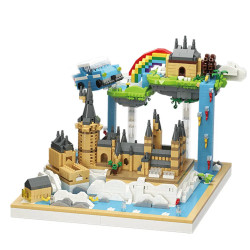 moc harry potter magic school castle mini bricks toy 92034