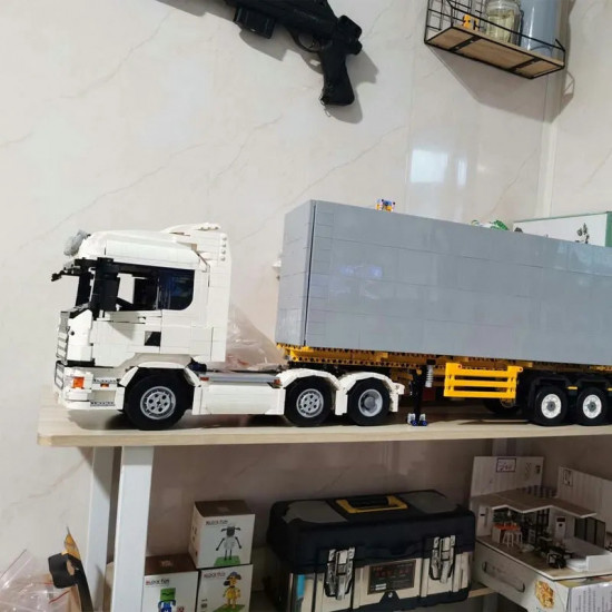 moc heavy container truck arocs bricks toys qc007 moc heavy container truck arocs bricks toys qc007