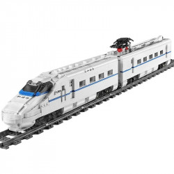 moc high-speed bail dinning extension car bricks toy