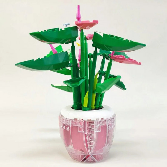 moc idea potted palm pink plants bricks kids toys moc idea potted palm pink plants bricks kids toys