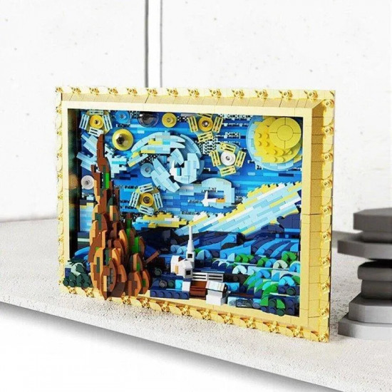 moc ideas art 3d starry night picture frame bricks kids toys moc ideas art 3d starry night picture frame bricks kids toys