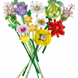 moc ideas creator expert flowers bouquet bricks toy