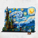 moc ideas famous paint starry night bricks toys dk3001 moc ideas famous paint starry night bricks toys dk3001
