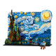 moc ideas famous paint starry night bricks toys dk3001 moc ideas famous paint starry night bricks toys dk3001