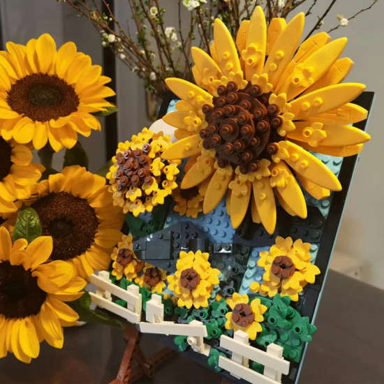 moc ideas sunflowers helianthus art painting bricks toy moc ideas sunflowers helianthus art painting bricks toy