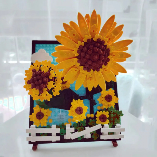 moc ideas sunflowers helianthus art painting bricks toy moc ideas sunflowers helianthus art painting bricks toy