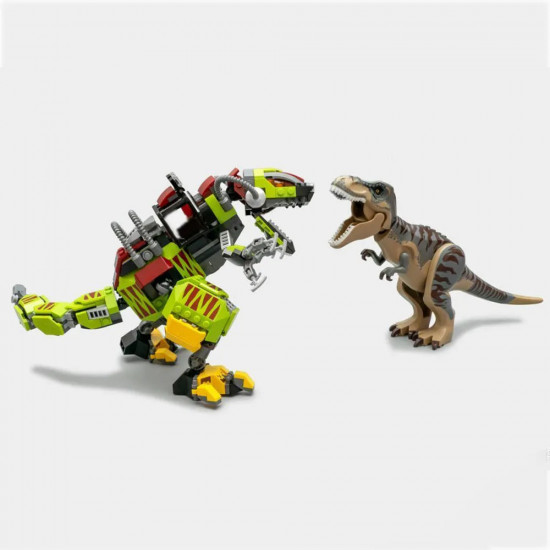 moc jurassic park t. rex vs dino-mech battle bricks toy moc jurassic park t. rex vs dino-mech battle bricks toy