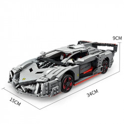 moc lambo veneno super racing sports car bricks toys 13110
