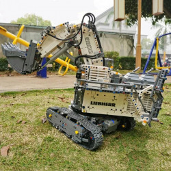 moc liebherr rh400 mining excavator truck bricks toy