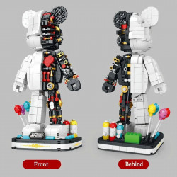 moc mechanical violent bear half robot bricks toy 6303