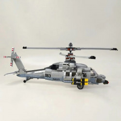 moc military airborne attack fighter helicopter bricks toys