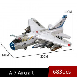 moc military aircraft a-7 fighter jet attack plane bricks toys
