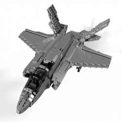 moc military aircraft f-35 lightning stealth jet bricks toy