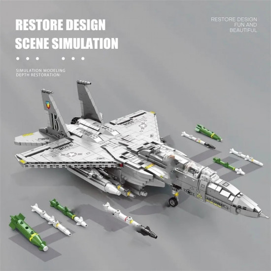 moc military aircraft f15e jet fighter plane bricks toys moc military aircraft f15e jet fighter plane bricks toys